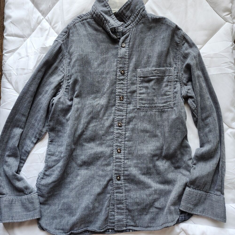 Mossimo Supply Co. Men’s Gray Cotton Button-Up Size L